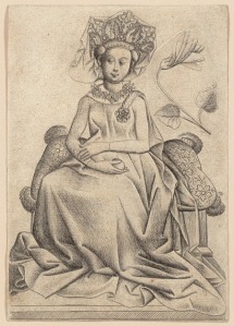 Master of the Playing Cards The Queen of Flowers Engraving German c1430–40